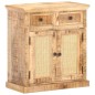 vidaXL Sideboard 65x32x70 cm Mango Massivholz und Naturgeflecht vidaXL Sideboard 65x32x70 cm Mango Massivholz und Naturgeflecht