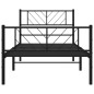 vidaXL Bettgestell mit Kopf- und Fußteil Metall Schwarz 100x190 cm vidaXL Bettgestell mit Kopf- und Fußteil Metall Schwarz 100x190 cm