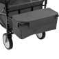 vidaXL Klappbarer Handwagen mit Sonnendach Stahl Grau vidaXL Klappbarer Handwagen mit Sonnendach Stahl Grau