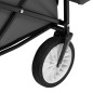 vidaXL Klappbarer Handwagen mit Sonnendach Stahl Grau vidaXL Klappbarer Handwagen mit Sonnendach Stahl Grau