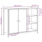 vidaXL Sideboard Grau Sonoma 100x33x75 cm Holzwerkstoff vidaXL Sideboard Grau Sonoma 100x33x75 cm Holzwerkstoff