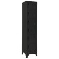 vidaXL Schließfachschrank Schwarz 38x40x180 cm Stahl vidaXL Schließfachschrank Schwarz 38x40x180 cm Stahl