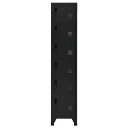 vidaXL Schließfachschrank Schwarz 38x40x180 cm Stahl
