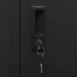 vidaXL Schließfachschrank Schwarz 38x40x180 cm Stahl vidaXL Schließfachschrank Schwarz 38x40x180 cm Stahl