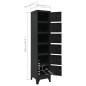 vidaXL Schließfachschrank Schwarz 38x40x180 cm Stahl vidaXL Schließfachschrank Schwarz 38x40x180 cm Stahl