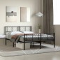 vidaXL Bettgestell mit Kopf- und Fußteil Metall Schwarz 140x200 cm vidaXL Bettgestell mit Kopf- und Fußteil Metall Schwarz 140x200 cm