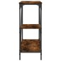 vidaXL Konsolentisch Räuchereiche 88,5x30x75 cm Holzwerkstoff