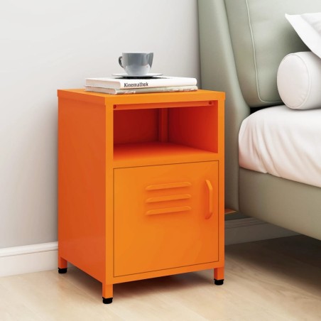 vidaXL Nachttisch Orange 35x35x51 cm Stahl 