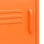 vidaXL Nachttisch Orange 35x35x51 cm Stahl vidaXL Nachttisch Orange 35x35x51 cm Stahl