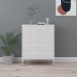 vidaXL Kommode Weiß 80x35x101,5 cm Stahl vidaXL Kommode Weiß 80x35x101,5 cm Stahl