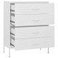 vidaXL Kommode Weiß 80x35x101,5 cm Stahl vidaXL Kommode Weiß 80x35x101,5 cm Stahl