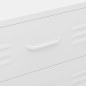 vidaXL Kommode Weiß 80x35x101,5 cm Stahl vidaXL Kommode Weiß 80x35x101,5 cm Stahl