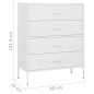 vidaXL Kommode Weiß 80x35x101,5 cm Stahl vidaXL Kommode Weiß 80x35x101,5 cm Stahl