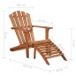 vidaXL Adirondack-Gartensessel mit Fußablage Akazie Massivholz vidaXL Adirondack-Gartensessel mit Fußablage Akazie Massivholz