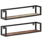 vidaXL Wandregale 2 Stk. 80 cm Altholz Massiv vidaXL Wandregale 2 Stk. 80 cm Altholz Massiv