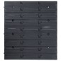 vidaXL 96tlg. Behälter-Set für Kleinteile mit Wandplatten Blau Schwarz vidaXL 96tlg. Behälter-Set für Kleinteile mit Wandplatten Blau Schwarz