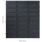 vidaXL 96tlg. Behälter-Set für Kleinteile mit Wandplatten Blau Schwarz vidaXL 96tlg. Behälter-Set für Kleinteile mit Wandplatten Blau Schwarz