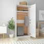 vidaXL Kleiderschrank Hochglanz-Weiß 90x52x200 cm Holzwerkstoff vidaXL Kleiderschrank Hochglanz-Weiß 90x52x200 cm Holzwerkstoff