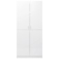 vidaXL Kleiderschrank Hochglanz-Weiß 90x52x200 cm Holzwerkstoff vidaXL Kleiderschrank Hochglanz-Weiß 90x52x200 cm Holzwerkstoff
