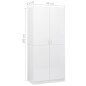 vidaXL Kleiderschrank Hochglanz-Weiß 90x52x200 cm Holzwerkstoff vidaXL Kleiderschrank Hochglanz-Weiß 90x52x200 cm Holzwerkstoff