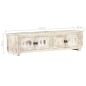 vidaXL TV-Schrank Weiß 140x30x35 cm Massivholz Mango vidaXL TV-Schrank Weiß 140x30x35 cm Massivholz Mango