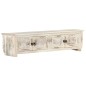 vidaXL TV-Schrank Weiß 140x30x35 cm Massivholz Mango vidaXL TV-Schrank Weiß 140x30x35 cm Massivholz Mango