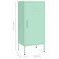 vidaXL Lagerschrank Minzgrün 42,5x35x101,5 cm Stahl vidaXL Lagerschrank Minzgrün 42,5x35x101,5 cm Stahl