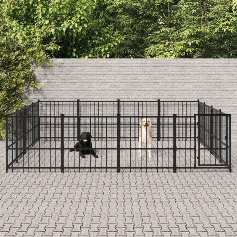 vidaXL Outdoor-Hundezwinger Stahl 15,05 m² vidaXL Outdoor-Hundezwinger Stahl 15,05 m²
