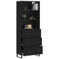 vidaXL Highboard Schwarz 69,5x34x180 cm Holzwerkstoff vidaXL Highboard Schwarz 69,5x34x180 cm Holzwerkstoff