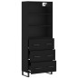 vidaXL Highboard Schwarz 69,5x34x180 cm Holzwerkstoff vidaXL Highboard Schwarz 69,5x34x180 cm Holzwerkstoff