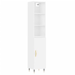 vidaXL Highboard Weiß 34,5x34x180 cm Holzwerkstoff
