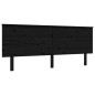 vidaXL Massivholzbett mit Kopfteil Schwarz 200x200 cm vidaXL Massivholzbett mit Kopfteil Schwarz 200x200 cm