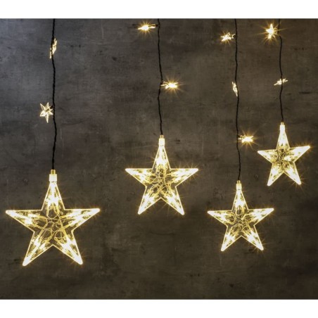 HI Sternen-Lichtervorhang Fairy mit 100 LEDs