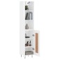vidaXL Highboard Hochglanz-Weiß 34,5x34x180 cm Holzwerkstoff vidaXL Highboard Hochglanz-Weiß 34,5x34x180 cm Holzwerkstoff