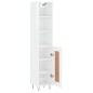 vidaXL Highboard Hochglanz-Weiß 34,5x34x180 cm Holzwerkstoff vidaXL Highboard Hochglanz-Weiß 34,5x34x180 cm Holzwerkstoff