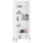vidaXL Highboard Weiß 69,5x32,5x180 cm Holzwerkstoff vidaXL Highboard Weiß 69,5x32,5x180 cm Holzwerkstoff