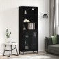 vidaXL Highboard Schwarz 69,5x34x180 cm Holzwerkstoff vidaXL Highboard Schwarz 69,5x34x180 cm Holzwerkstoff