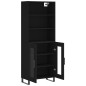 vidaXL Highboard Schwarz 69,5x34x180 cm Holzwerkstoff vidaXL Highboard Schwarz 69,5x34x180 cm Holzwerkstoff