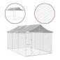 vidaXL Outdoor-Hundezwinger mit Dach Silbern 3x4,5x2,5m Stahl Verzinkt vidaXL Outdoor-Hundezwinger mit Dach Silbern 3x4,5x2,5m Stahl Verzinkt