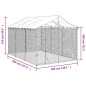 vidaXL Outdoor-Hundezwinger mit Dach Silbern 3x4,5x2,5m Stahl Verzinkt vidaXL Outdoor-Hundezwinger mit Dach Silbern 3x4,5x2,5m Stahl Verzinkt