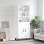 vidaXL Highboard Hochglanz-Weiß 69,5x34x180 cm Holzwerkstoff vidaXL Highboard Hochglanz-Weiß 69,5x34x180 cm Holzwerkstoff