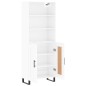 vidaXL Highboard Hochglanz-Weiß 69,5x34x180 cm Holzwerkstoff vidaXL Highboard Hochglanz-Weiß 69,5x34x180 cm Holzwerkstoff