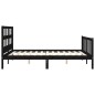 vidaXL Massivholzbett mit Kopfteil Schwarz 160x200 cm vidaXL Massivholzbett mit Kopfteil Schwarz 160x200 cm