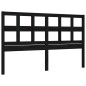 vidaXL Massivholzbett mit Kopfteil Schwarz 160x200 cm vidaXL Massivholzbett mit Kopfteil Schwarz 160x200 cm