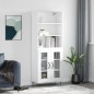 vidaXL Highboard Weiß 69,5x34x180 cm Holzwerkstoff vidaXL Highboard Weiß 69,5x34x180 cm Holzwerkstoff