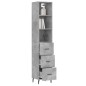 vidaXL Highboard Betongrau 34,5x34x180 cm Holzwerkstoff vidaXL Highboard Betongrau 34,5x34x180 cm Holzwerkstoff