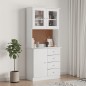 vidaXL Highboard ALTA Weiß 77x35x165 cm Massivholz Kiefer vidaXL Highboard ALTA Weiß 77x35x165 cm Massivholz Kiefer