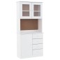 vidaXL Highboard ALTA Weiß 77x35x165 cm Massivholz Kiefer vidaXL Highboard ALTA Weiß 77x35x165 cm Massivholz Kiefer