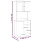 vidaXL Highboard ALTA Weiß 77x35x165 cm Massivholz Kiefer vidaXL Highboard ALTA Weiß 77x35x165 cm Massivholz Kiefer