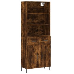 vidaXL Highboard Räuchereiche 69,5x34x180 cm Holzwerkstoff
